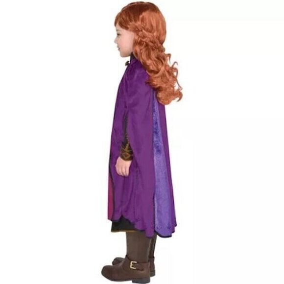 Disney Frozen II Anna Costume For Kids Size 8-10 Multicolor With Cape - Picture 3 of 6